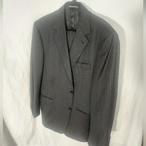 Canali Black Subtle Striped 2 Piece Suit | 52L